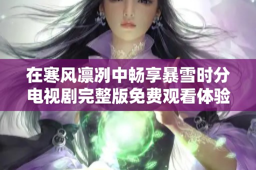 在寒风凛冽中畅享暴雪时分电视剧完整版免费观看体验