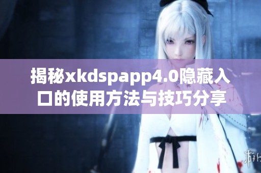 揭秘xkdspapp4.0隐藏入口的使用方法与技巧分享