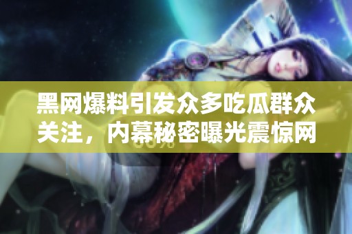 黑网爆料引发众多吃瓜群众关注，内幕秘密曝光震惊网友