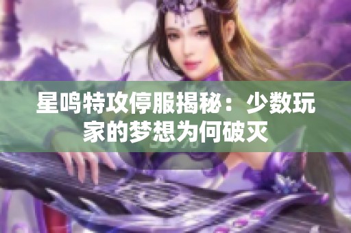 星鸣特攻停服揭秘：少数玩家的梦想为何破灭