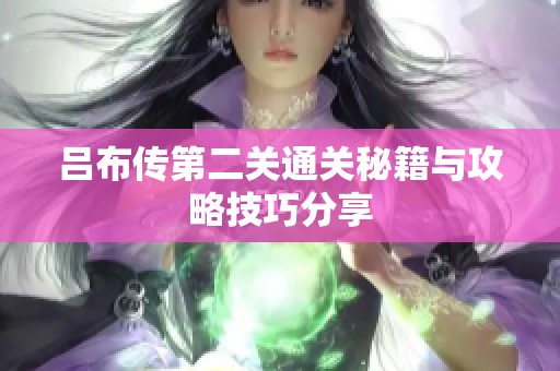 吕布传第二关通关秘籍与攻略技巧分享