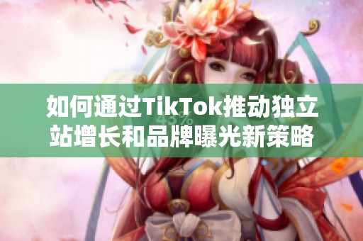 如何通过TikTok推动独立站增长和品牌曝光新策略