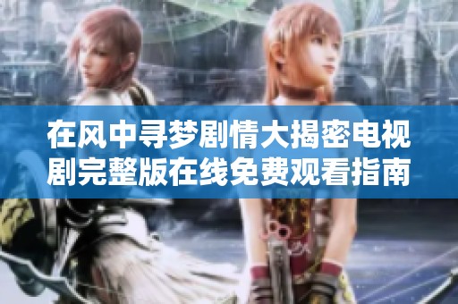 在风中寻梦剧情大揭密电视剧完整版在线免费观看指南