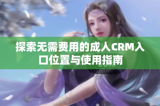 探索无需费用的成人CRM入口位置与使用指南