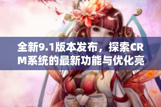 全新9.1版本发布，探索CRM系统的最新功能与优化亮点