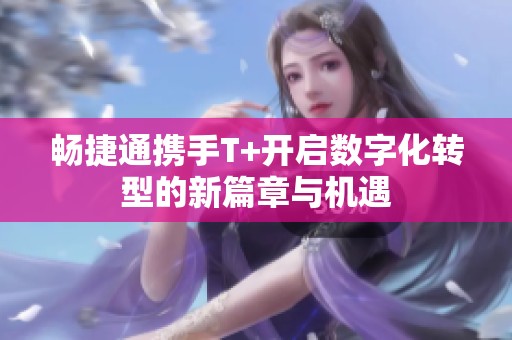 畅捷通携手T+开启数字化转型的新篇章与机遇