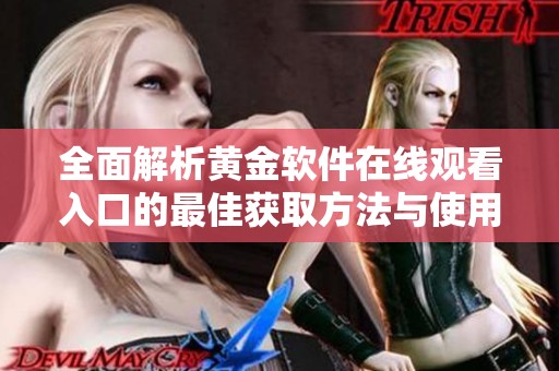 全面解析黄金软件在线观看入口的最佳获取方法与使用指南