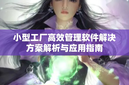 小型工厂高效管理软件解决方案解析与应用指南