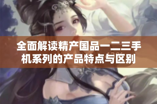 全面解读精产国品一二三手机系列的产品特点与区别